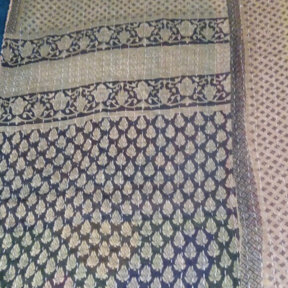 Kantha Quilt Red Yellow 54" x 86" Premium 3 Layer Cotton Handmade in India K20. - Picture 5 of 6